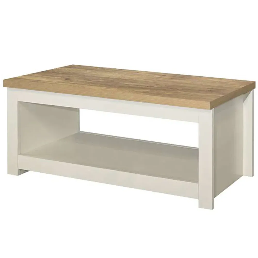 Highgate Coffee Table - Cream, Oak