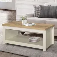 Highgate Coffee Table - Cream, Oak
