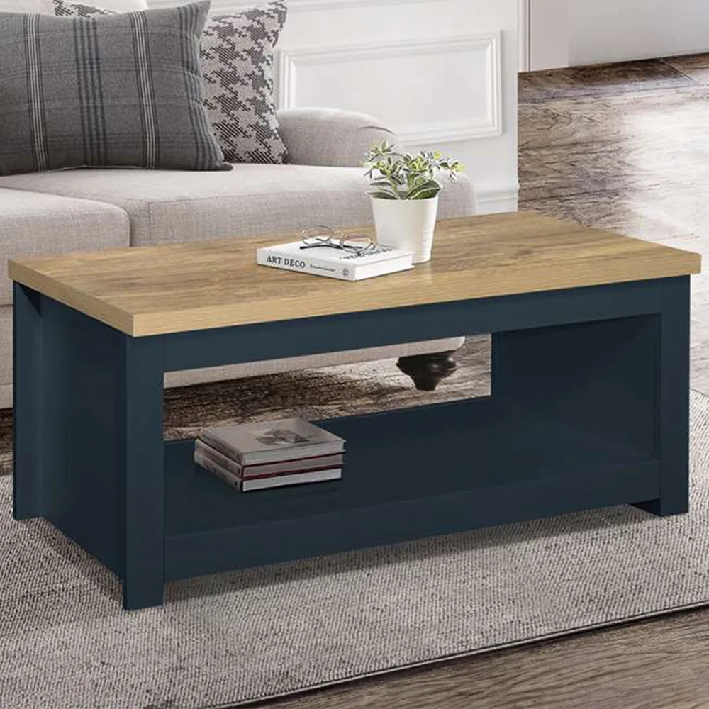 Highgate Coffee Table - Navy, Oak