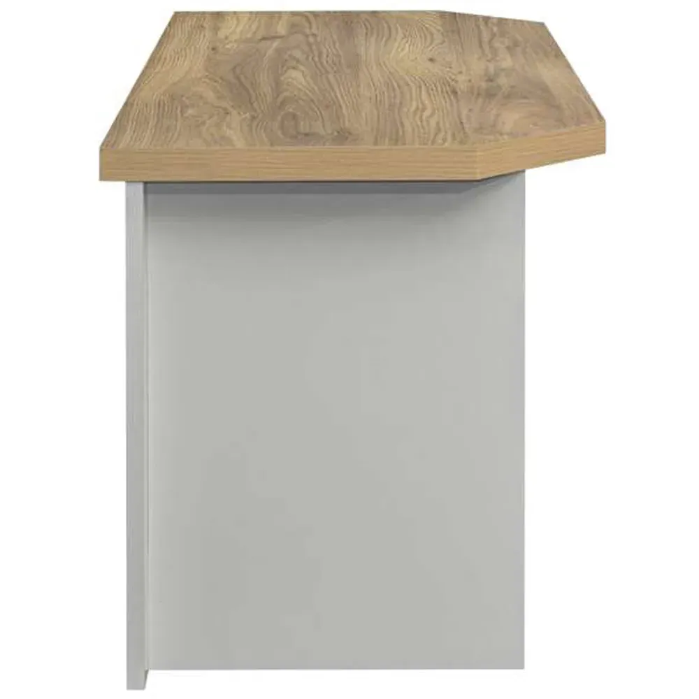 Highgate Corner TV Unit with Storage - Grey, Oak