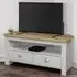 Highgate Corner TV Unit with Storage - Grey, Oak