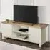 Highgate Large TV Unit with Storage - Cream, Oak