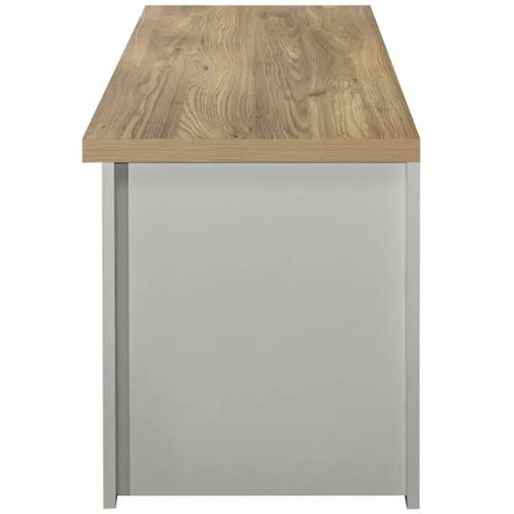 Highgate Large TV Unit with Storage - Grey, Oak
