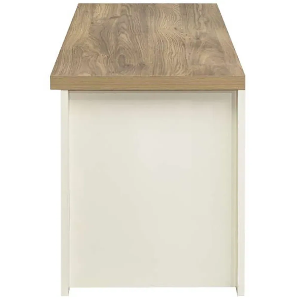 Highgate Small TV Unit with Storage - Cream, Oak