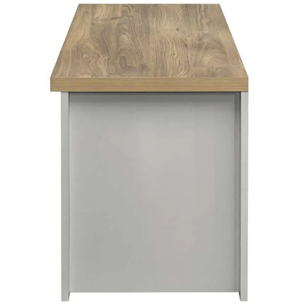 Highgate Small TV Unit with Storage - Grey, Oak