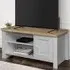 Highgate Small TV Unit with Storage - Grey, Oak