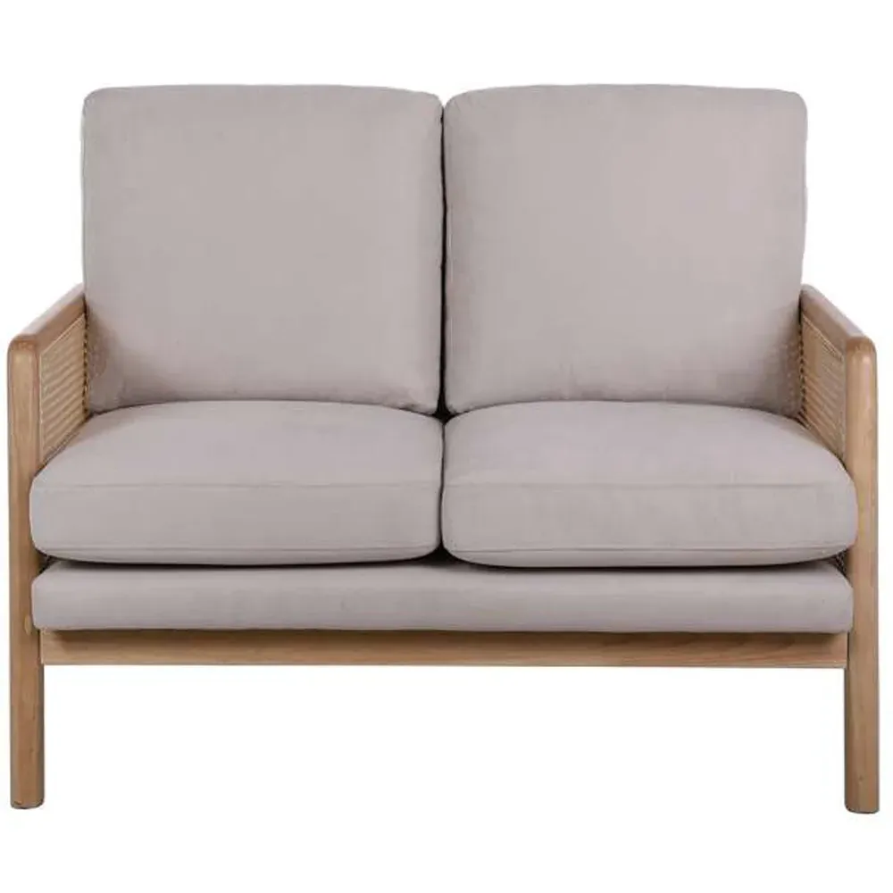 Ida 2-Seater Rattan Sofa - White