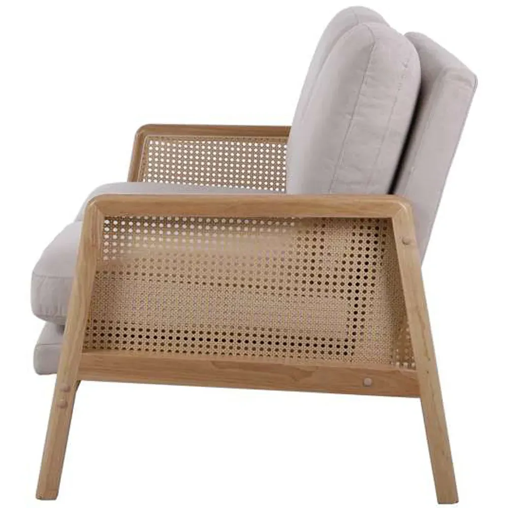 Ida 2-Seater Rattan Sofa - White