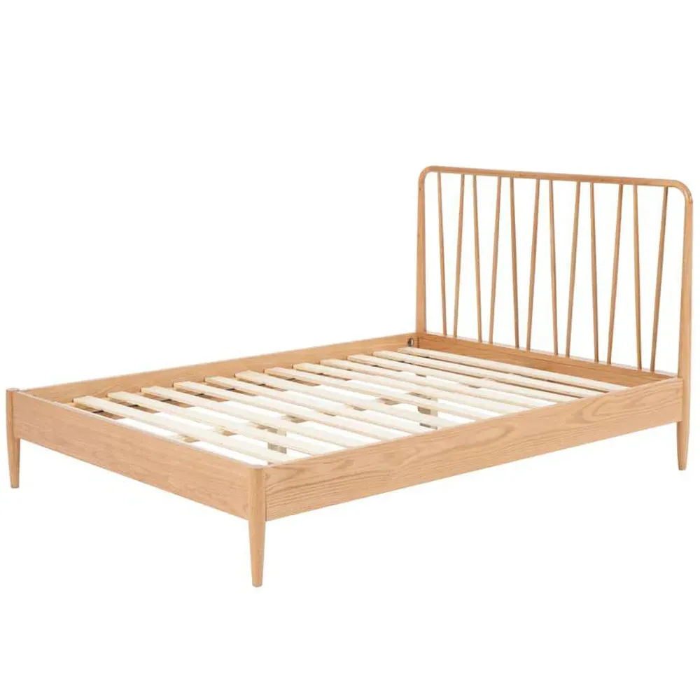 Jesper Double Bed Frame - Brown, Oak