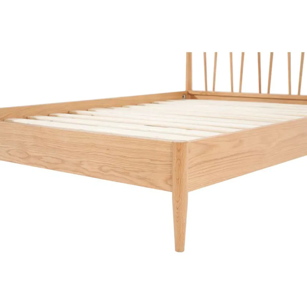 Jesper Double Bed Frame - Brown, Oak