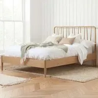 Jesper Double Bed Frame - Brown, Oak