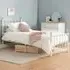 Jessica Single Bed Frame with Crystal Finials - Cream