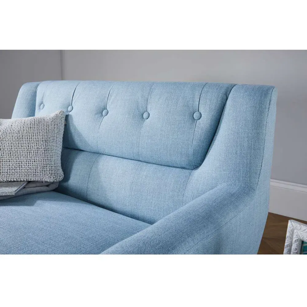 Lambeth 2-Seater Fabric Sofa - Duck Egg Blue