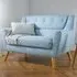 Lambeth 2-Seater Fabric Sofa - Duck Egg Blue