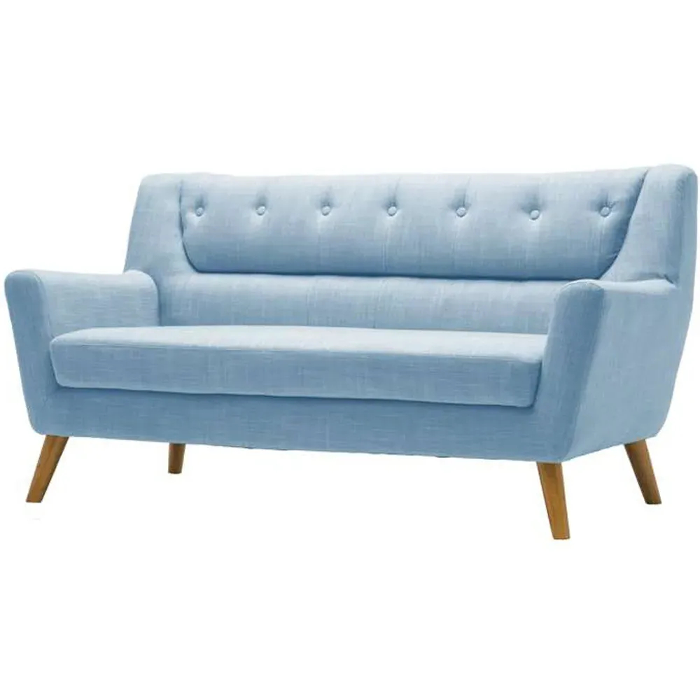 Lambeth 3-Seater Fabric Sofa - Duck Egg Blue