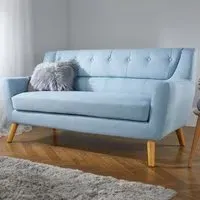 Lambeth 3-Seater Fabric Sofa - Duck Egg Blue