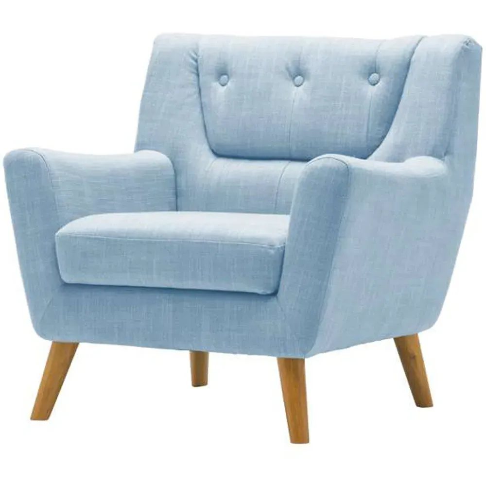 Lambeth Fabric Armchair - Duck Egg Blue
