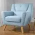 Lambeth Fabric Armchair - Duck Egg Blue