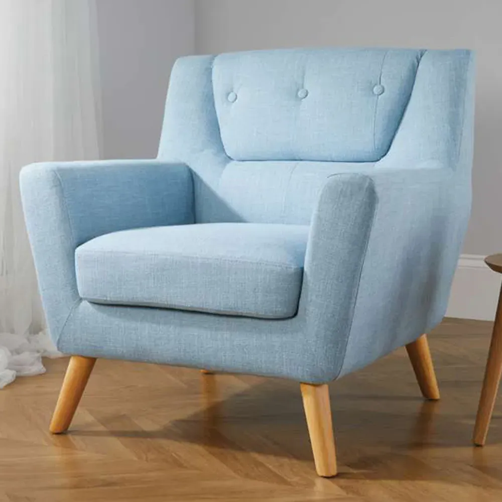 Lambeth Fabric Armchair - Duck Egg Blue image