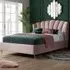 Lottie King Size Ottoman Bed with Storage - Pink, Polyester