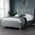 Loxley Double Bed Frame - Grey, Polyester