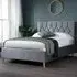 Loxley Small Double Fabric Bed - Grey