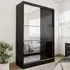 Lynx 2 Door Mirror Sliding Wardrobe - Black