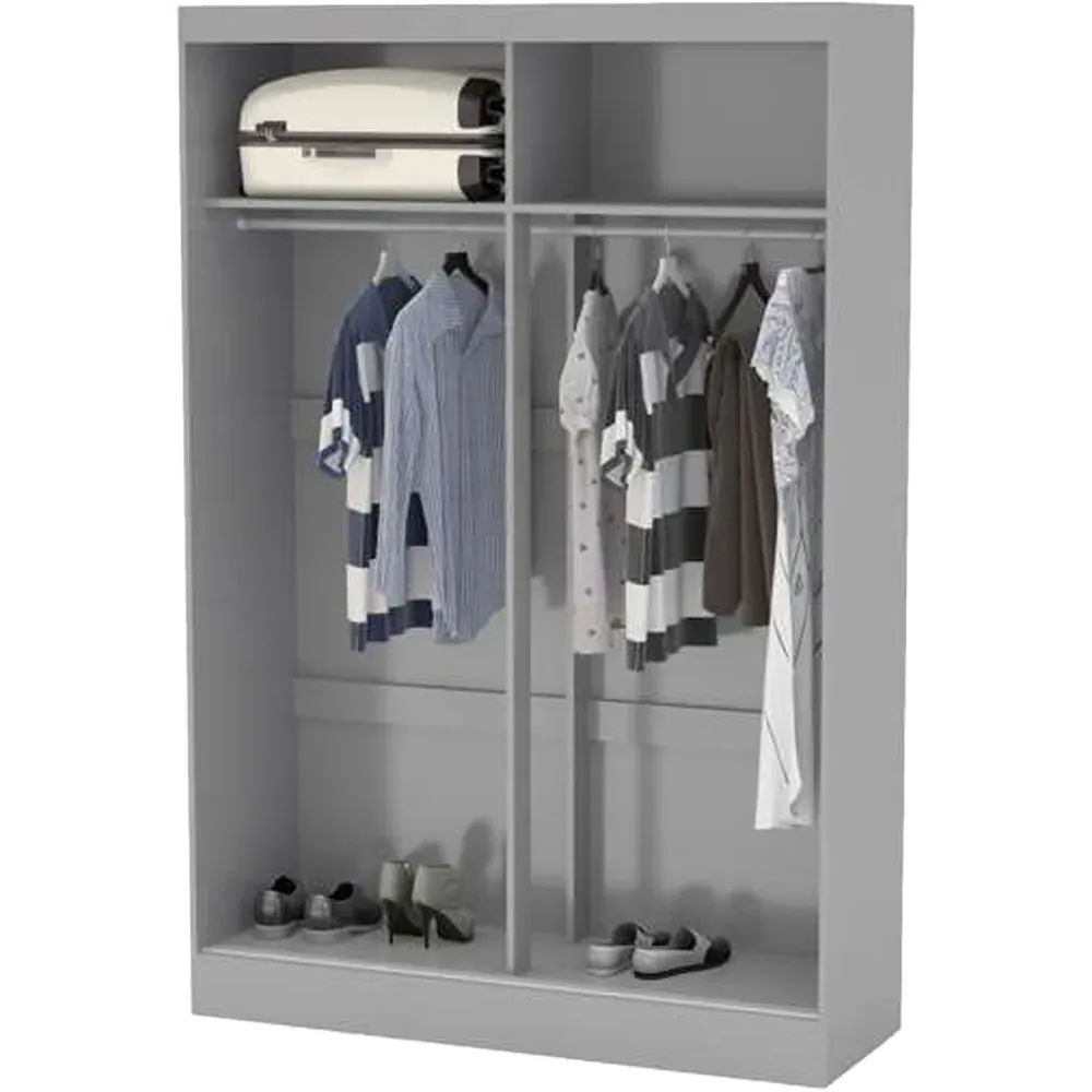 Lynx 2 Door Mirror Sliding Wardrobe - Grey