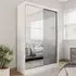Lynx 2 Door Mirror Sliding Wardrobe - Grey and White
