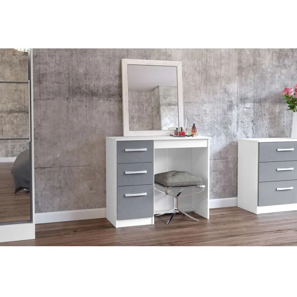 Lynx 3 Drawer Dressing Table - White