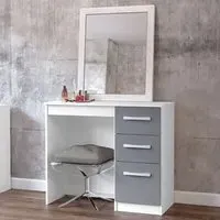 Lynx 3 Drawer Dressing Table - White