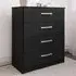 Lynx 4 Drawer Chest of Drawers - Black