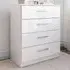 Lynx 4 Drawer Chest of Drawers - White