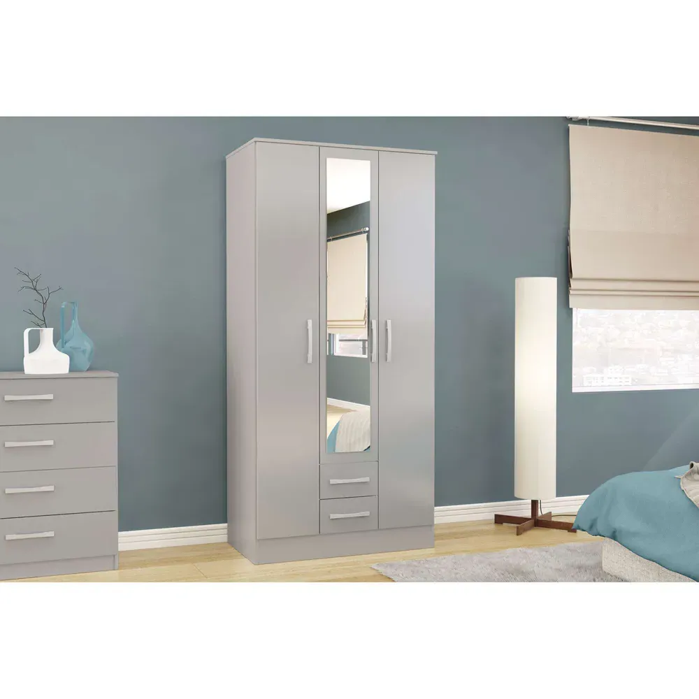 Lynx 4 Piece Bedroom Furniture Set - Grey