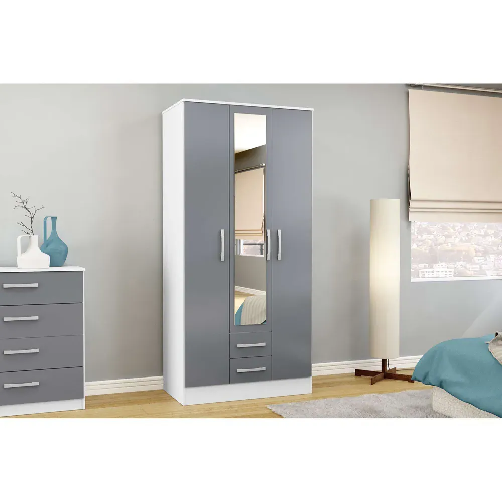 Lynx 4 Piece Bedroom Furniture Set - White