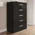 Lynx 5 Drawer Chest of Drawers - Black