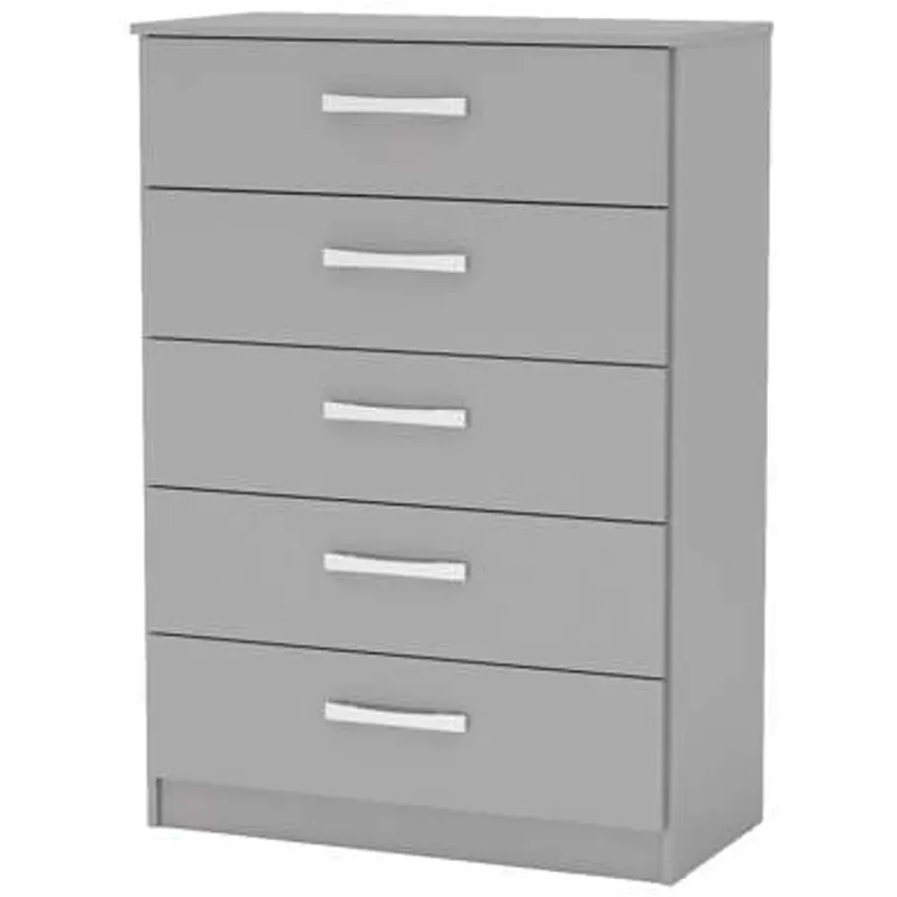 Lynx 5-Drawer Chest of Drawers - Grey
