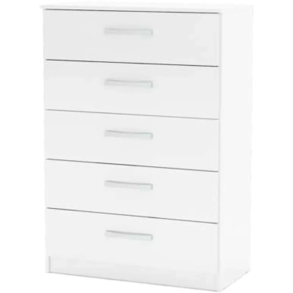 Lynx 5 Drawer Chest of Drawers - White