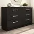 Lynx 6 Drawer Chest of Drawers - Black