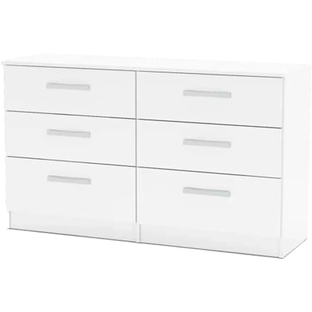 Lynx 6 Drawer Chest of Drawers - White
