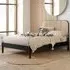 Margot King Size Bed with Rattan Headboard - Black