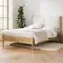 Marley Double Bed Frame - Brown, Linen