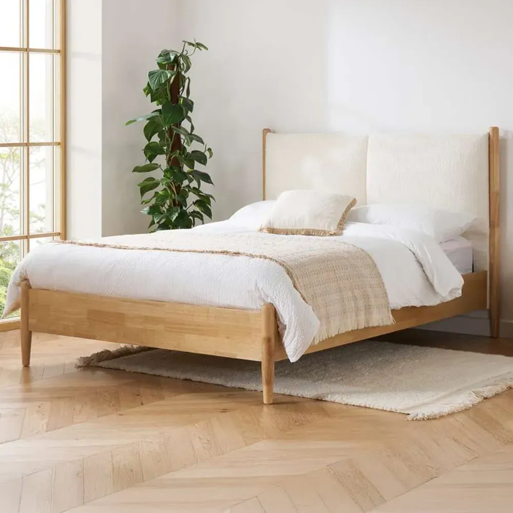 Marley King Size Bed Frame - Brown, Linen