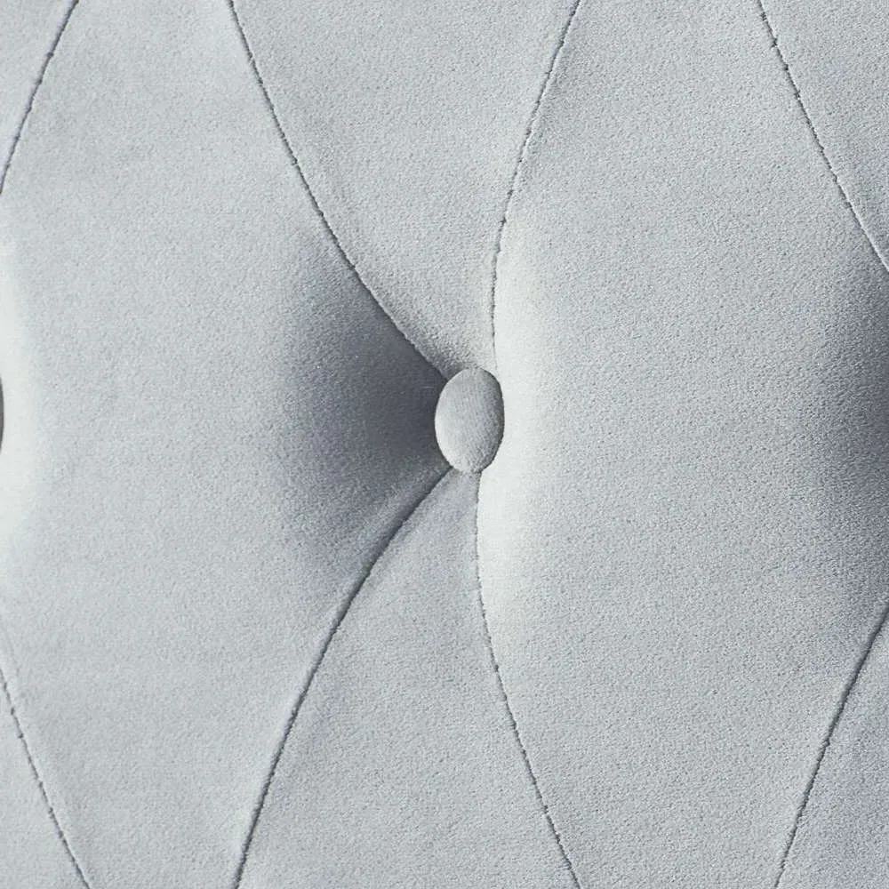 Marquis Super King Bed Frame with Storage - Grey, Velvet