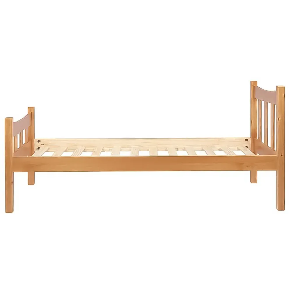 Miami Single Bed Frame - Brown, Pine