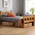 Miami Single Bed Frame - Brown, Pine