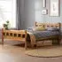 Miami Single Bed Frame - Brown, Pine