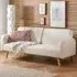 Micah Single Sofa Bed with Click-Clack - White, Boucle