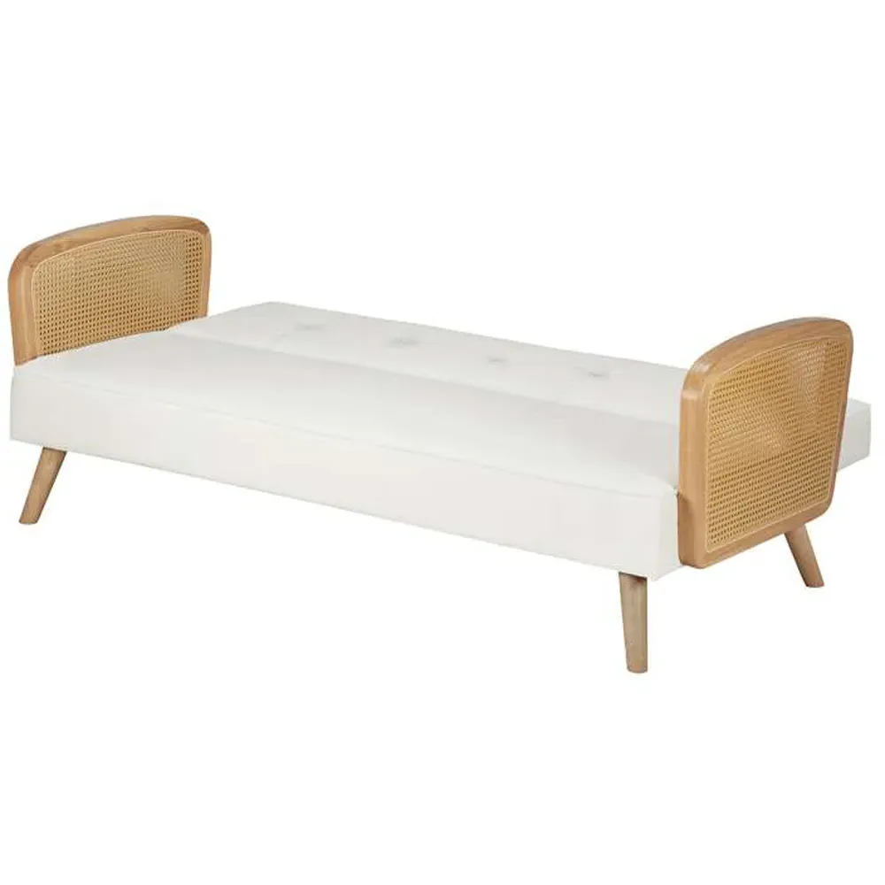 Mila 2-Seater Sofa Bed with Clic-Clac - White
