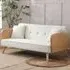 Mila 2-Seater Sofa Bed with Clic-Clac - White